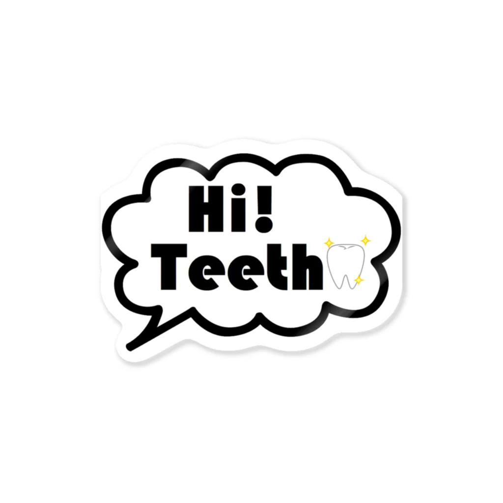 Hi,teethオリジナルグッズのHi,teethオリジナルグッズ(歯,デンタルグッズ) ステッカー