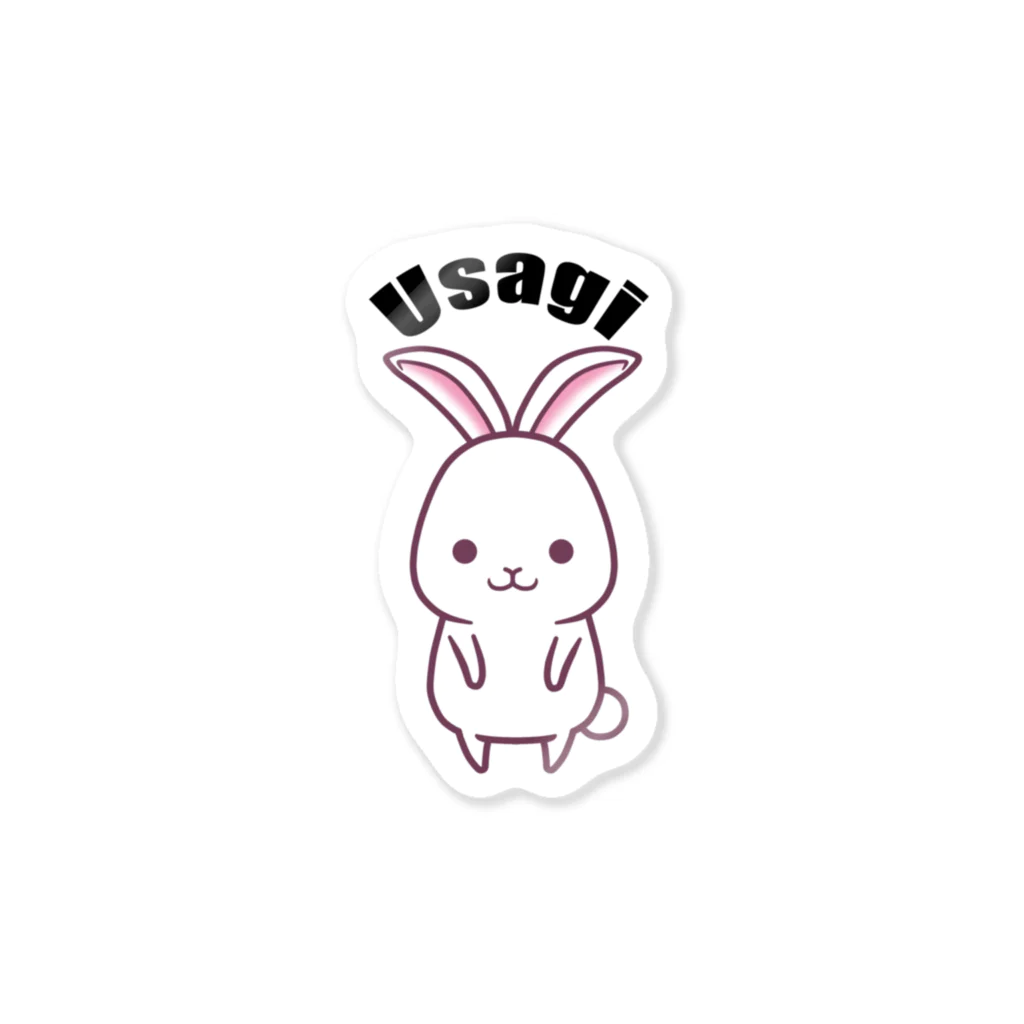 ラクガキメイトのうさぎ　ホワイト Sticker