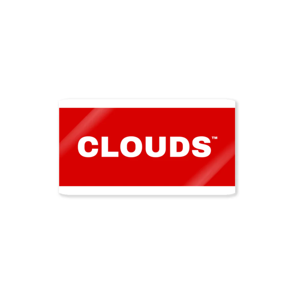 above_the_cloudsのred-white  clouds sticker ステッカー