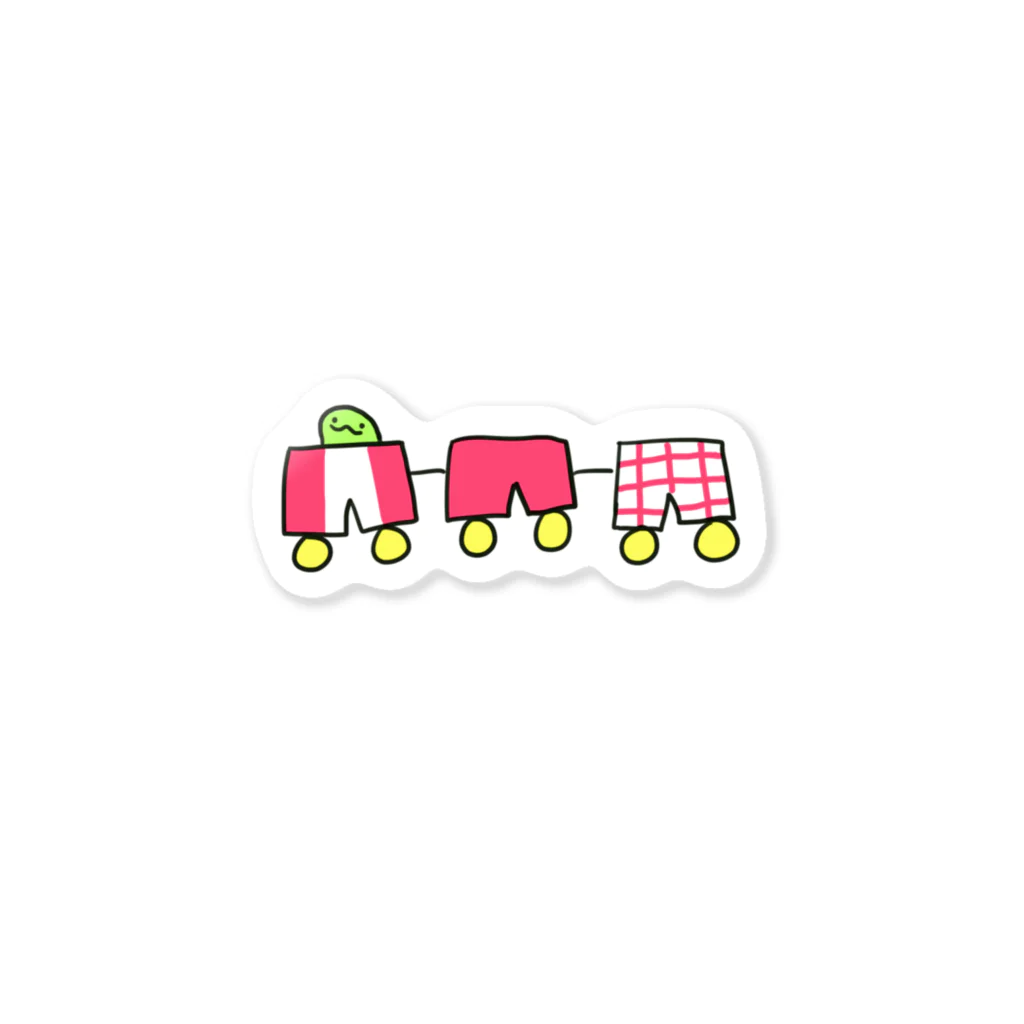 きょきょたのきみどりちゃんパンツでんしゃ Sticker