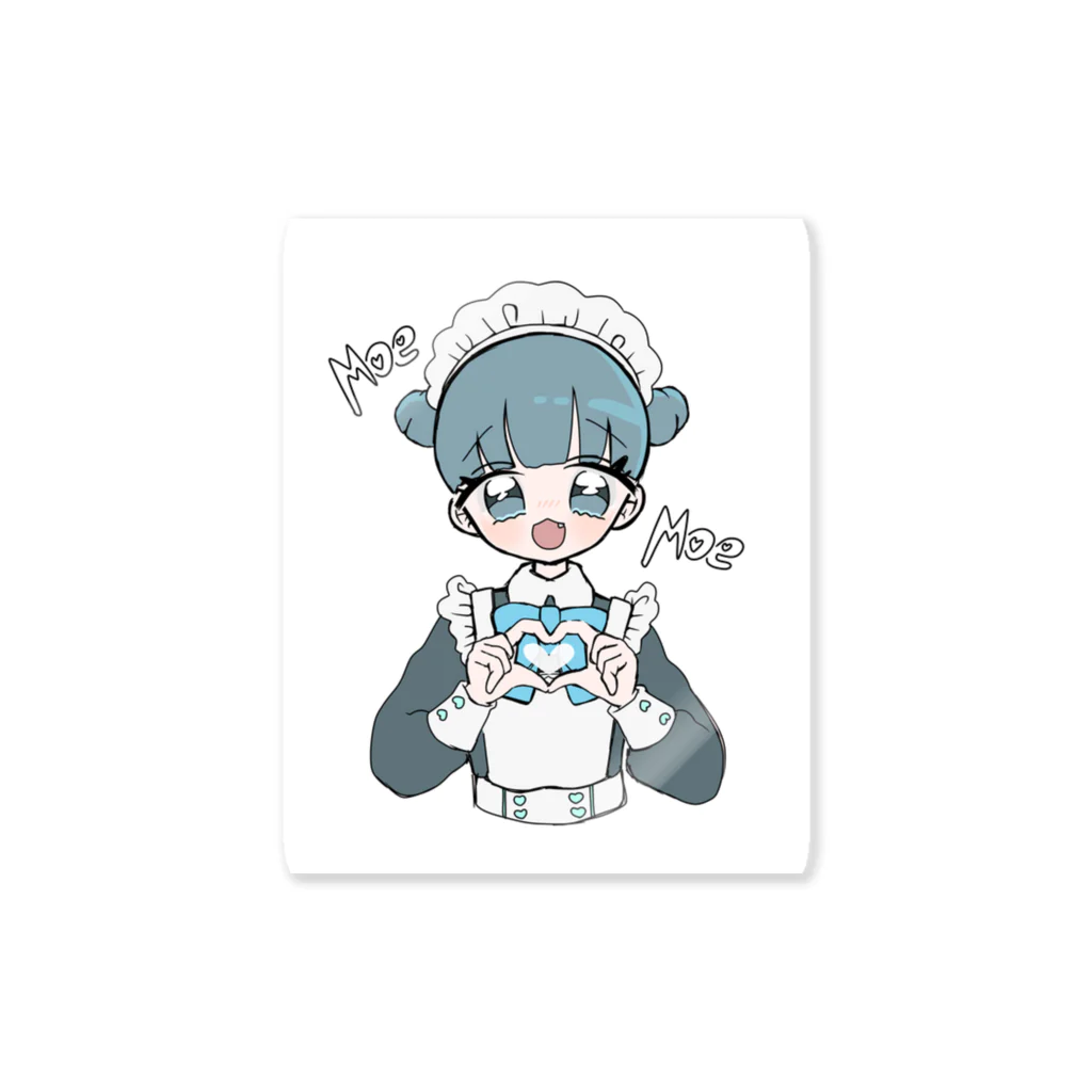 循環性飽食のお団子青メイドちゃん Sticker