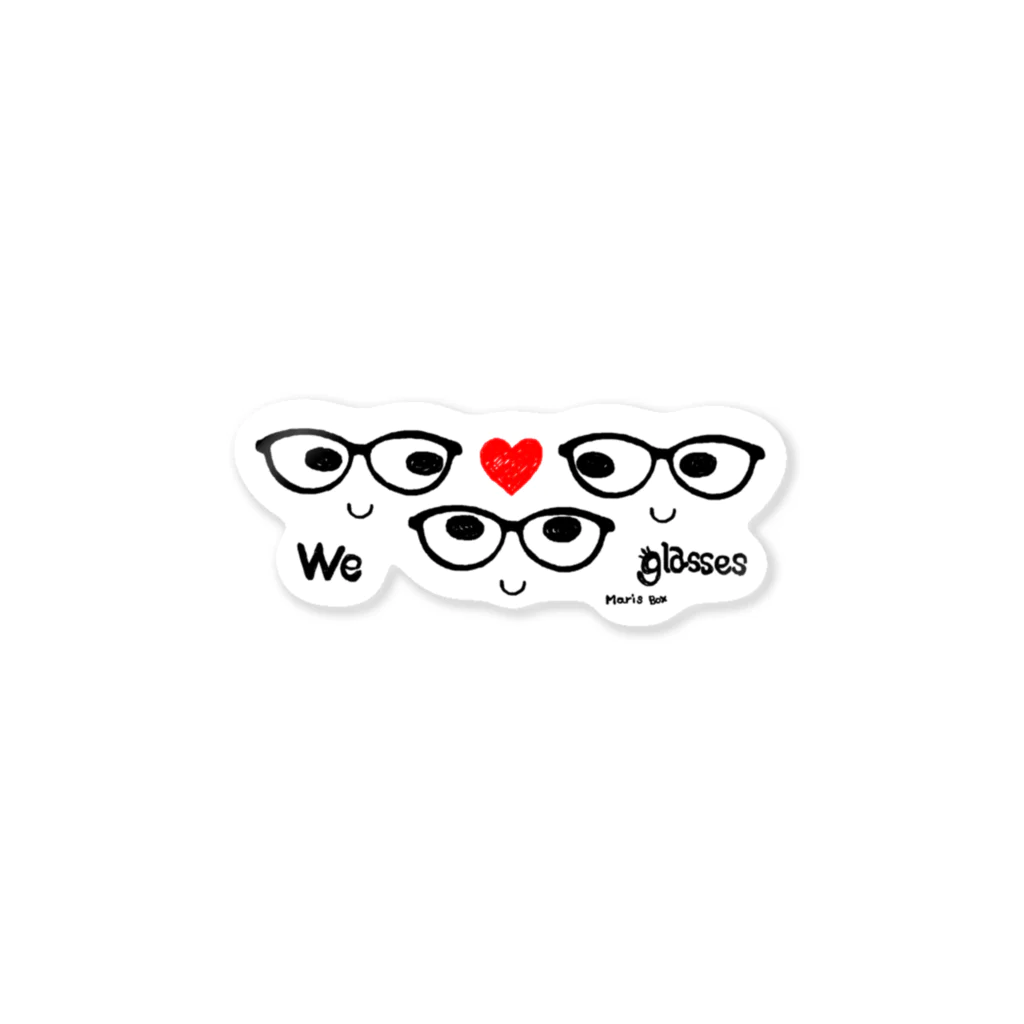 MariのWe LOVE glasses ステッカー