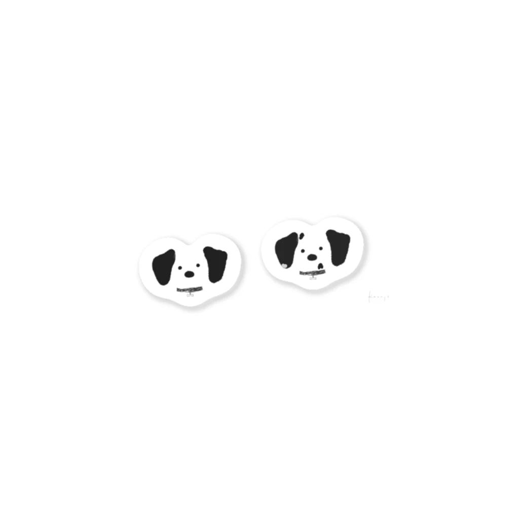 kaunisの模様がハートだと騒がれる犬 Sticker