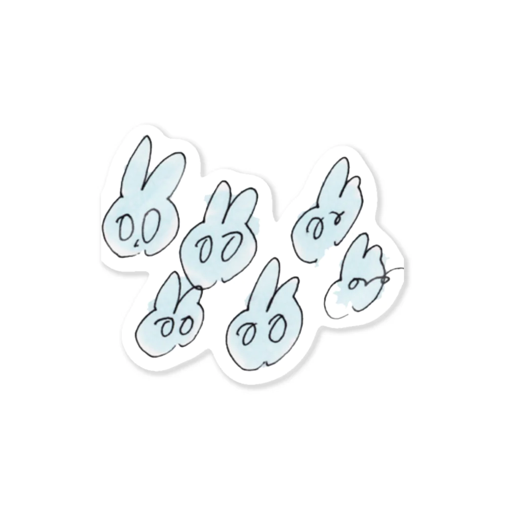 meltbudの6ぴきのうさぎ Sticker