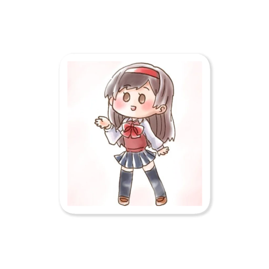 えんじゅのほんわかカチューシャ娘ステッカー Sticker