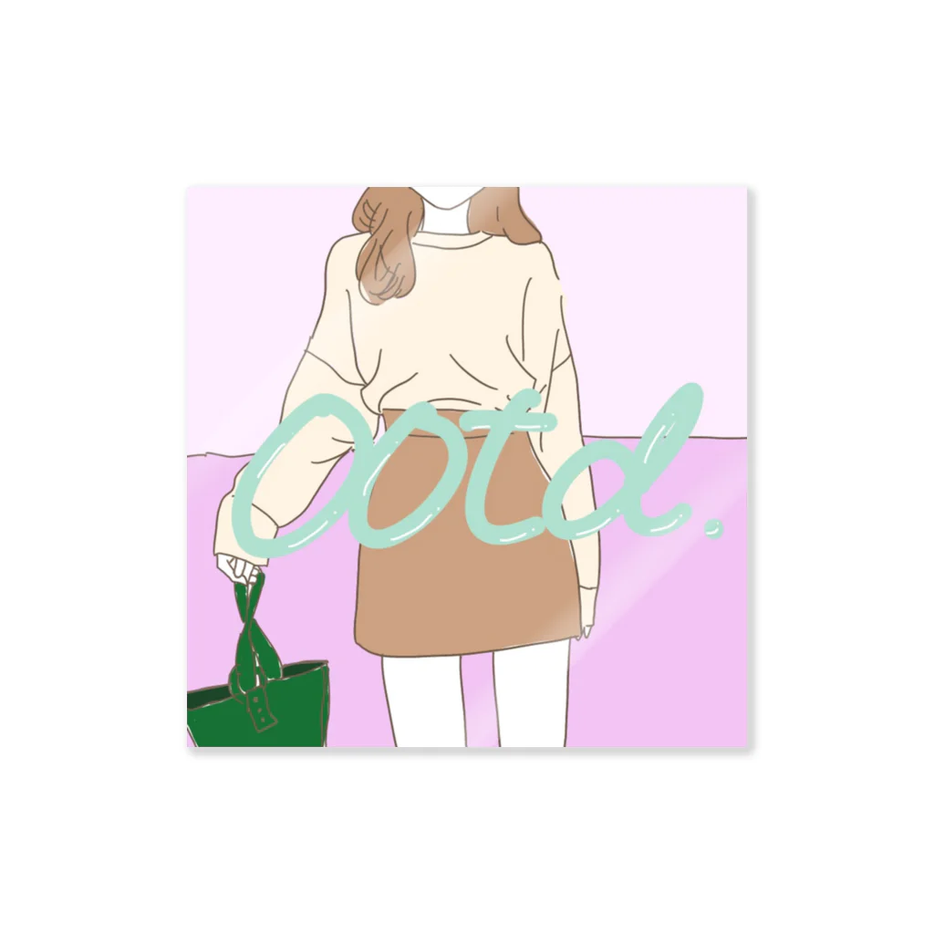 guleum -クルム-のootd -girl with luv- Sticker