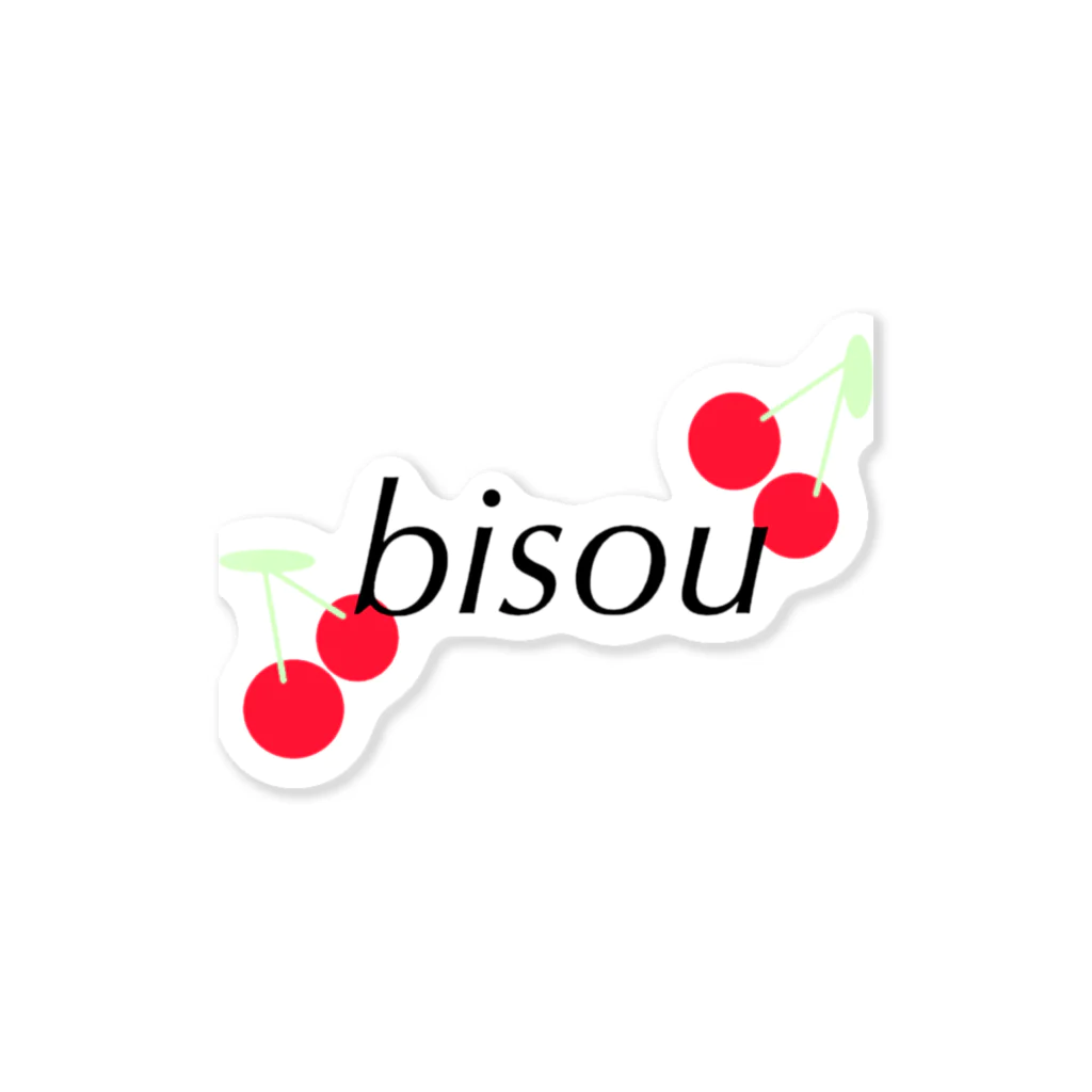 bisouのさくらんぼ ステッカー