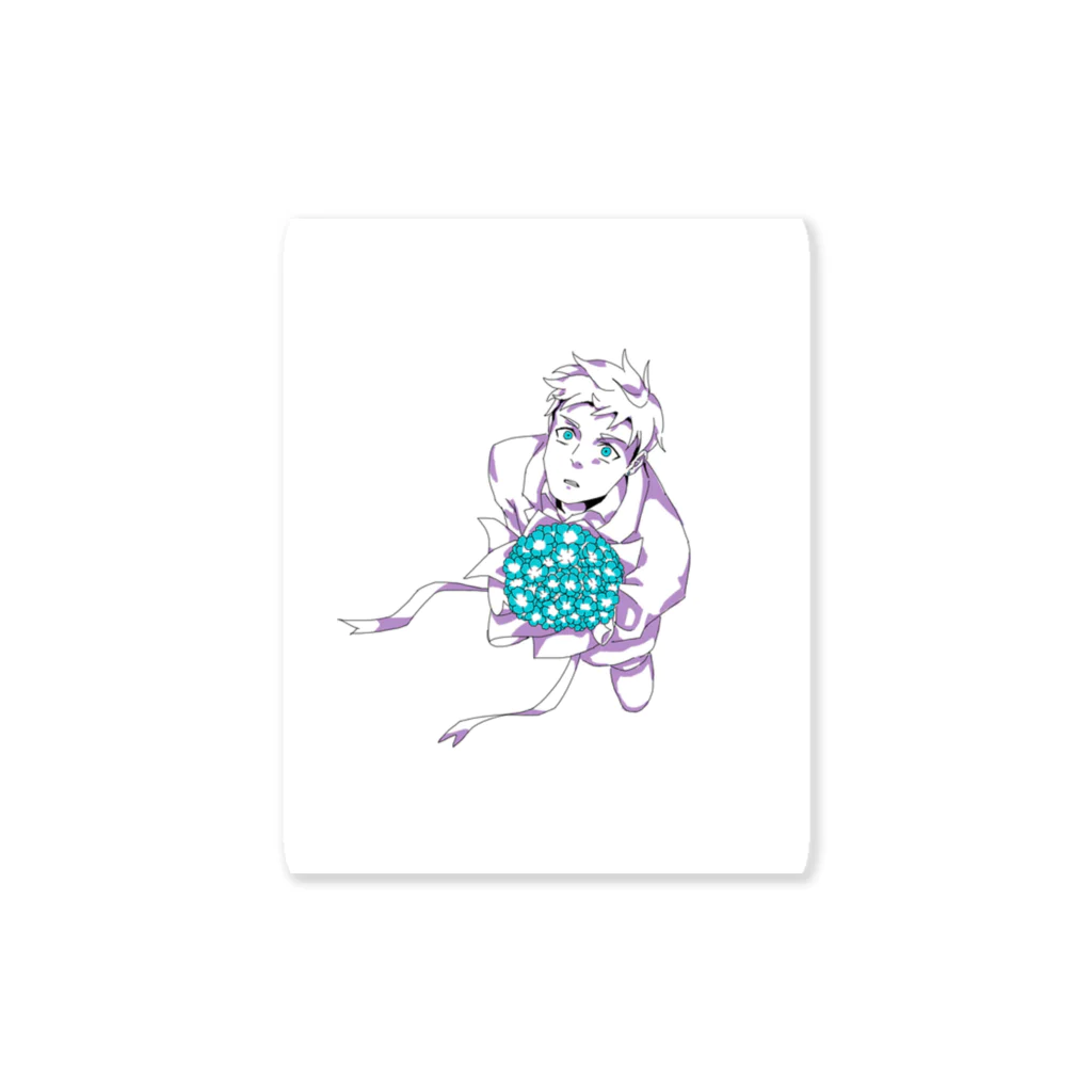 hentouの花束と男の子 Sticker