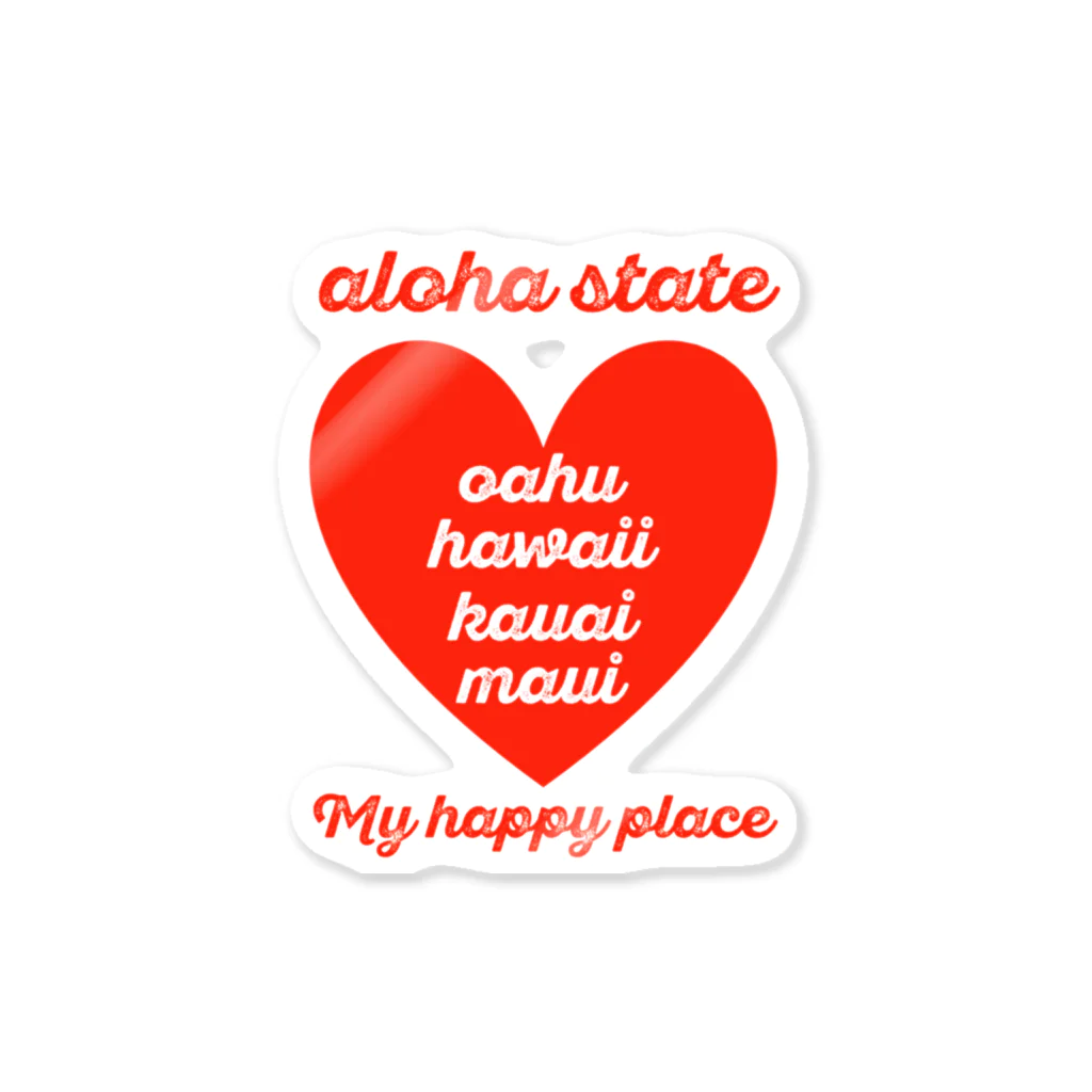 mahaloa968のaloha state (ハート) ステッカー