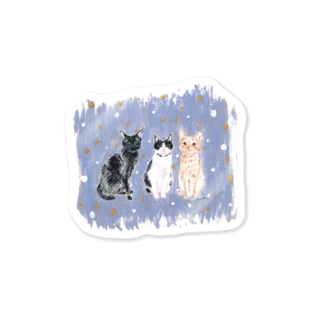 CUROGNACの3catfriends ステッカー