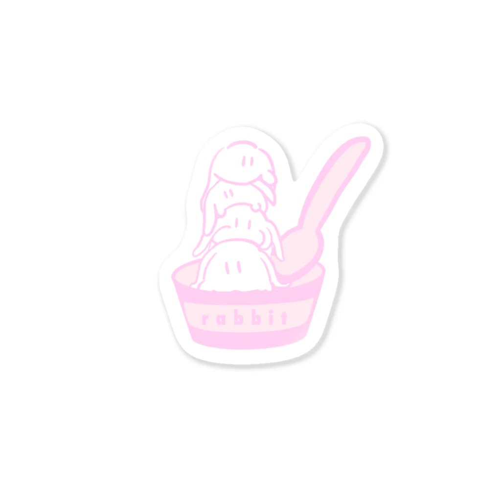 お菓子パーラーのアイスうさちゃん Sticker