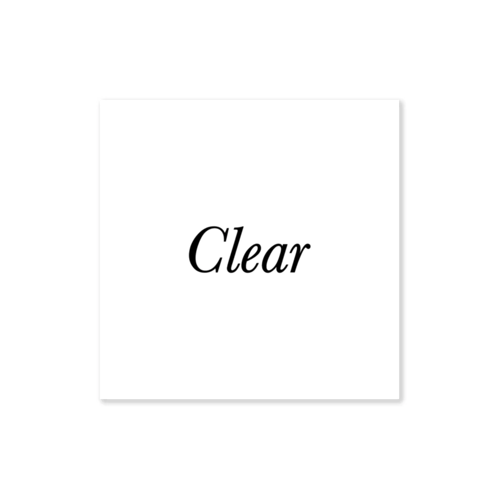 ClearのClear ステッカー