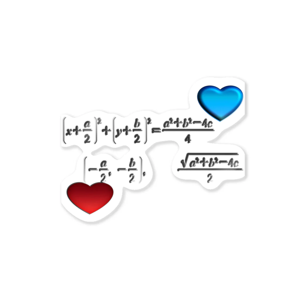 にゃんたみやの数学公式シリーズ４～円の方程式 Sticker