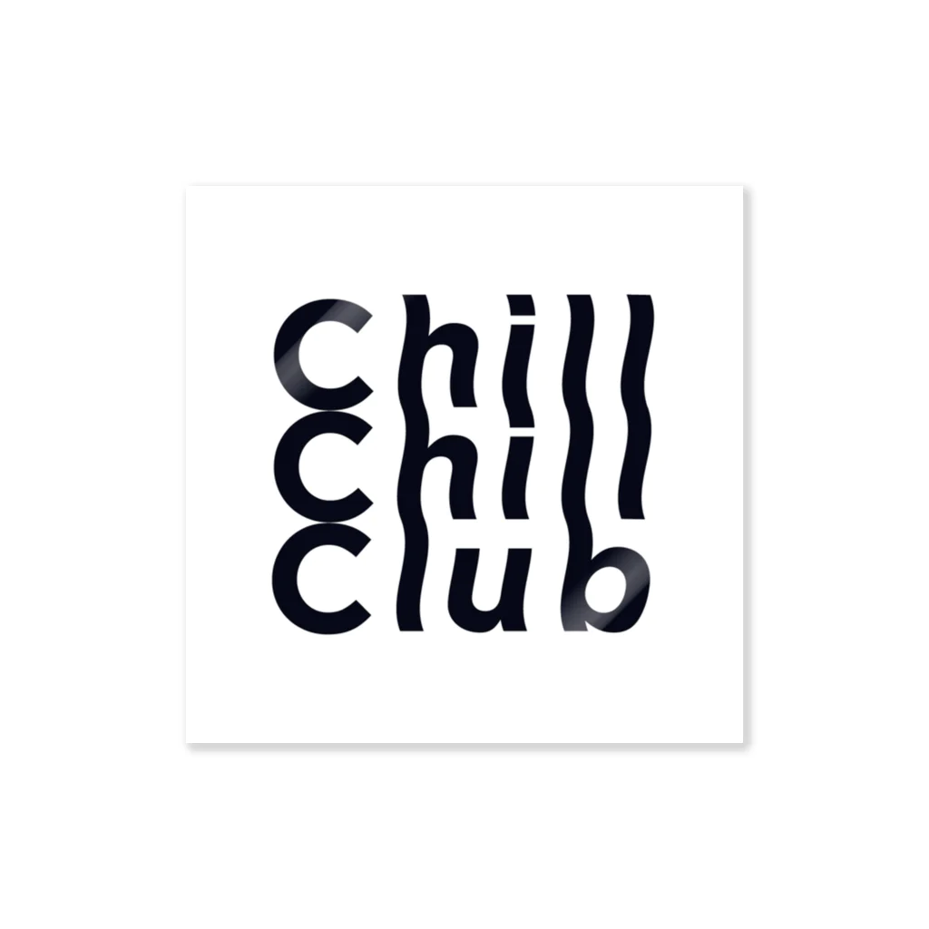 Chill Chill Club ShopのChill Chill Club ステッカー