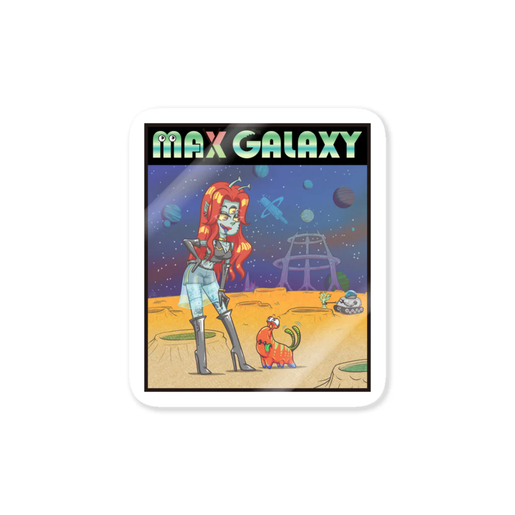 nidan-illustrationのMAX GALAXY Sticker