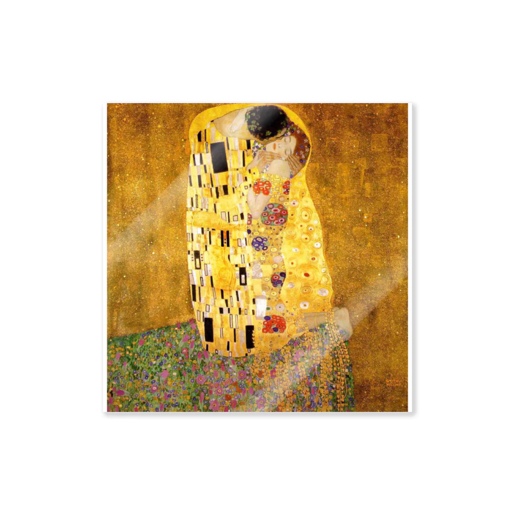 Art Baseのグスタフ・クリムト / 接吻 / 1908 /The Kiss / Gustav Klimt ステッカー