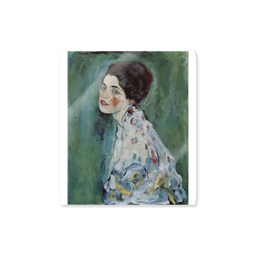 Art Baseのグスタフ・クリムト / 1917 /Portrait of a Lady / Gustav Klimt ステッカー