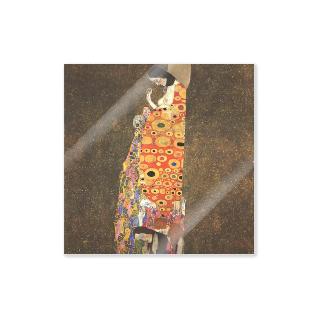 Art Baseのグスタフ・クリムト / 1908 / Hope II / Gustav Klimt ステッカー