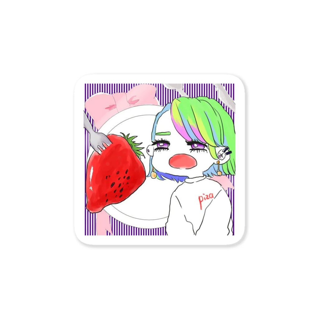 ぴょこぴょこのおっきいいちご🍓 Sticker