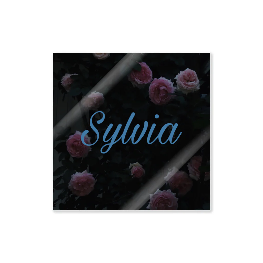 瑚白のSylviaロゴグッズFlower ステッカー