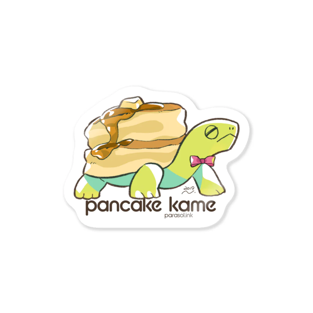 parasol.ink STOREのpancake kame (パンケーキ カメ) ステッカー