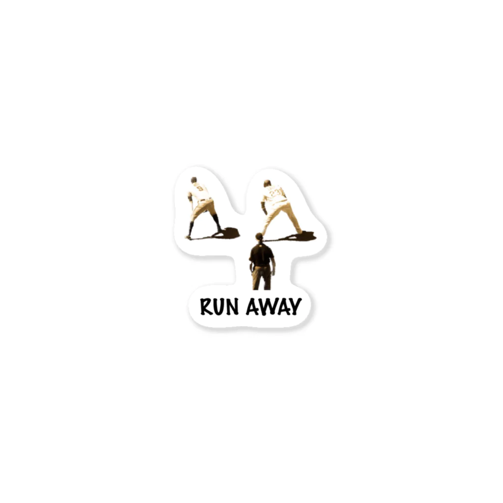 foster plannerのRUN AWAY 野球選手 Sticker