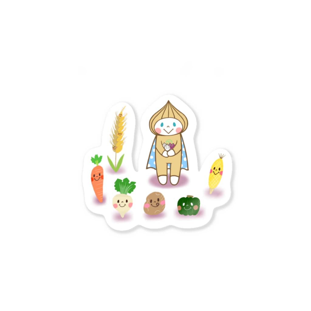 Hoshira Shiho 📎のNewたまねぎ星人とお野菜さん達 Sticker