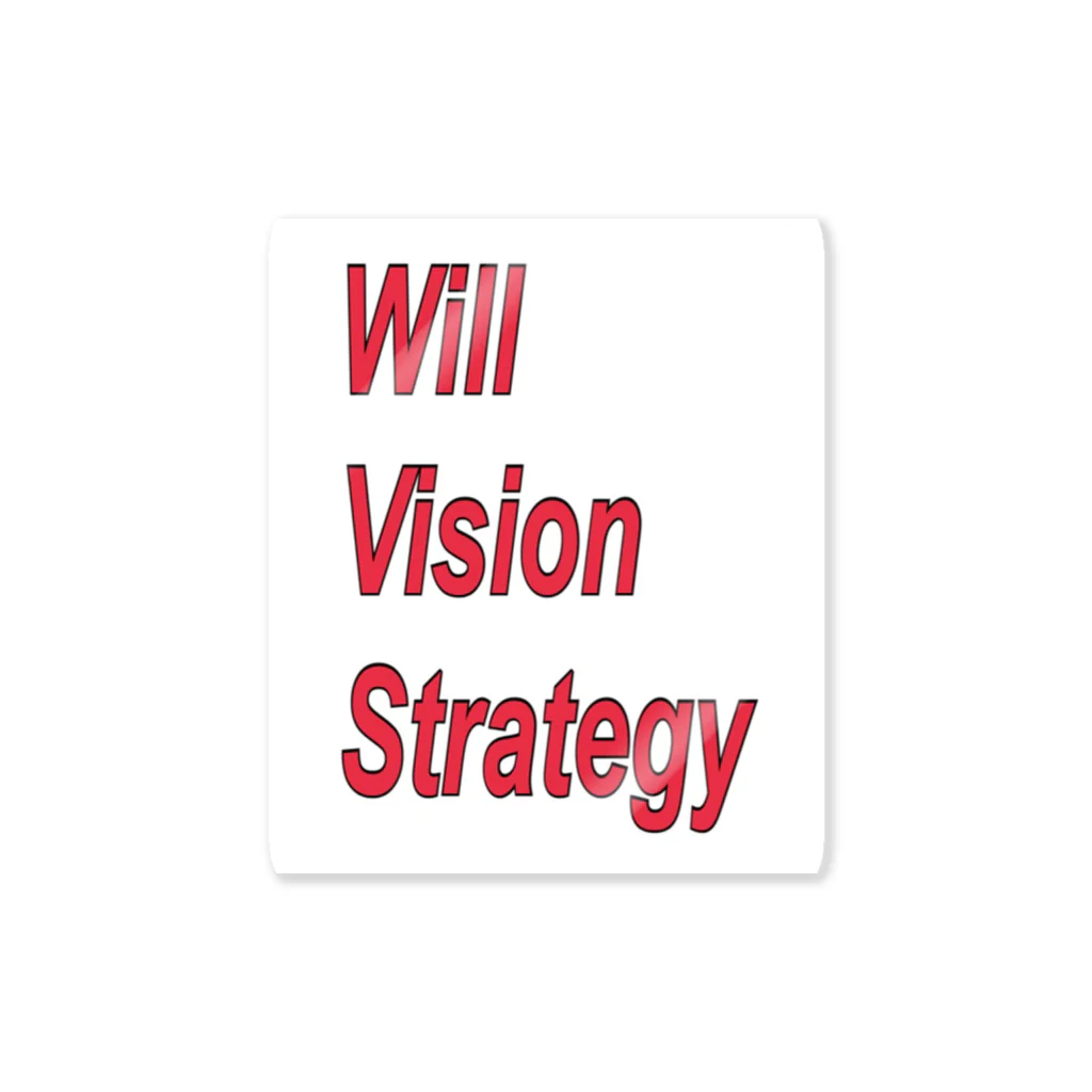 junjunjun525のwill. vision. strategy ステッカー