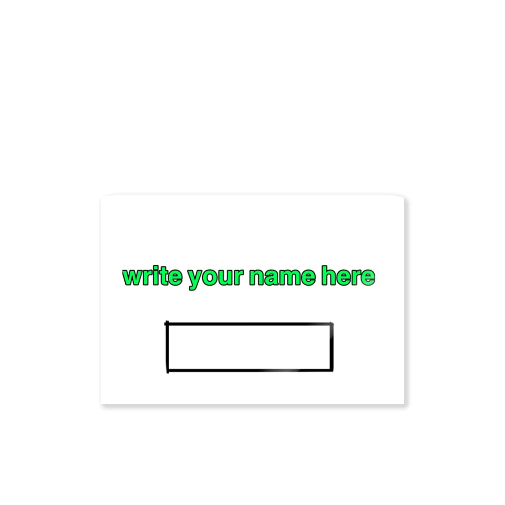 _pop__716のwrite your name here ステッカー