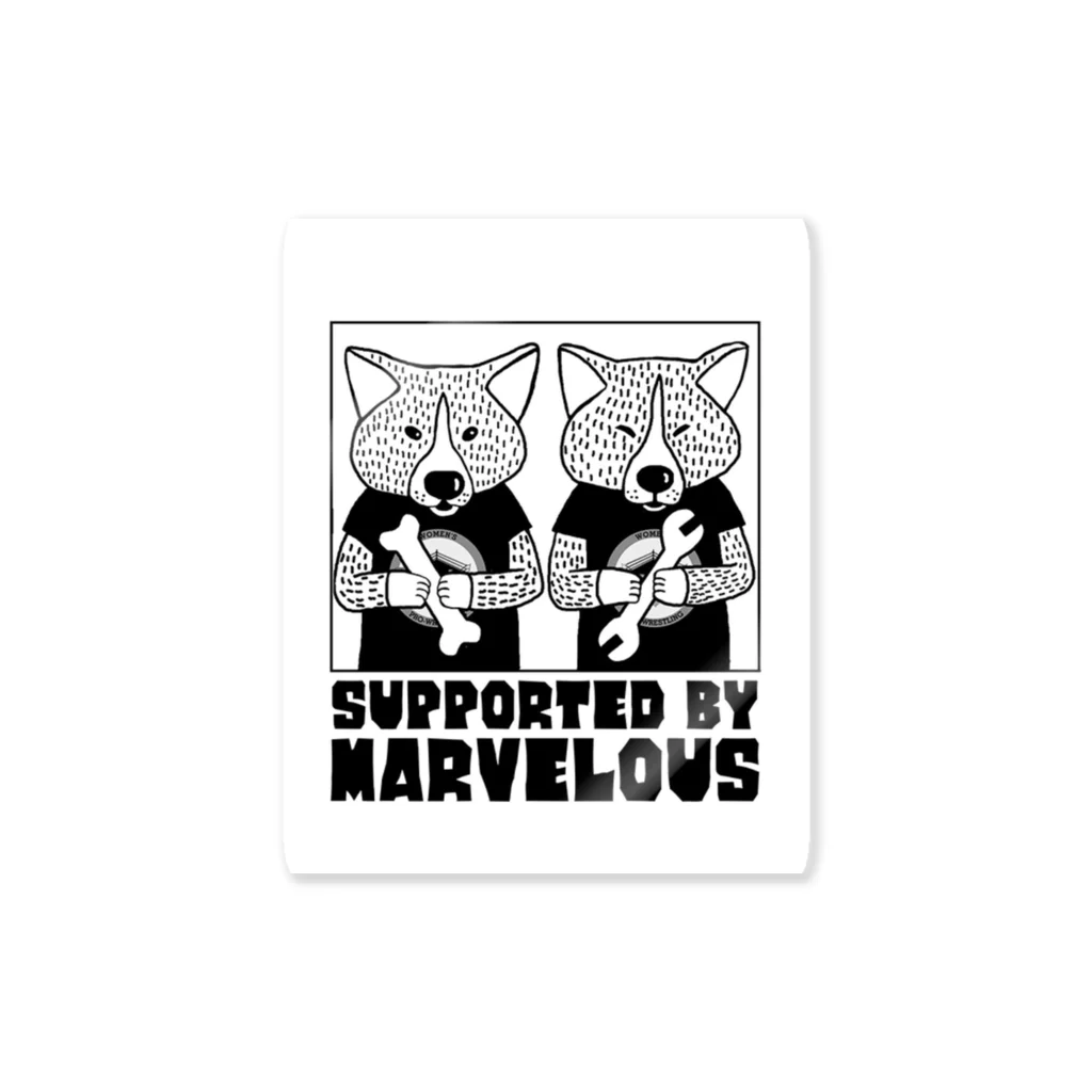 MIWA姐のmarvelousと秋田犬 Sticker