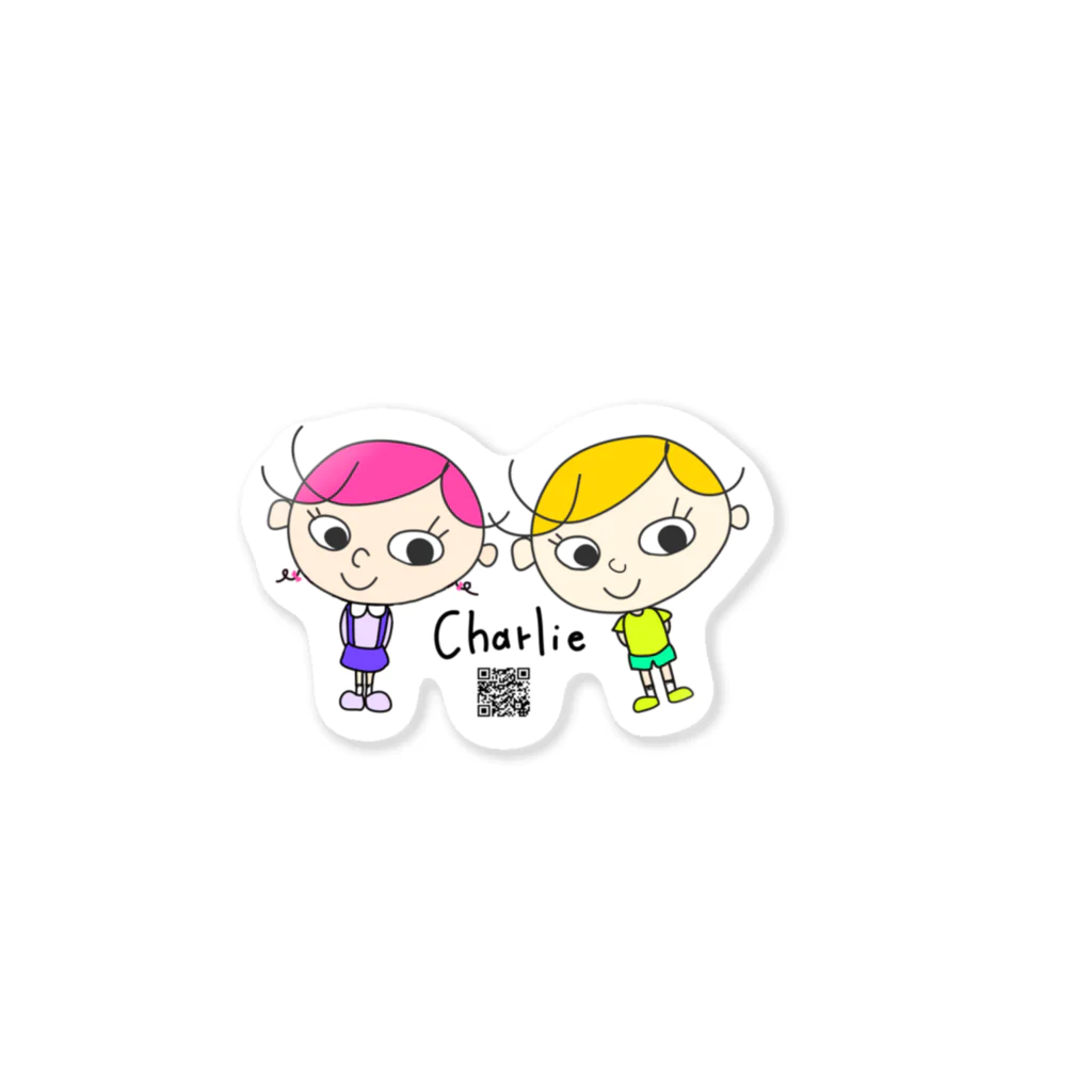 charlolのcharlie familly ' twins'.        ステッカー