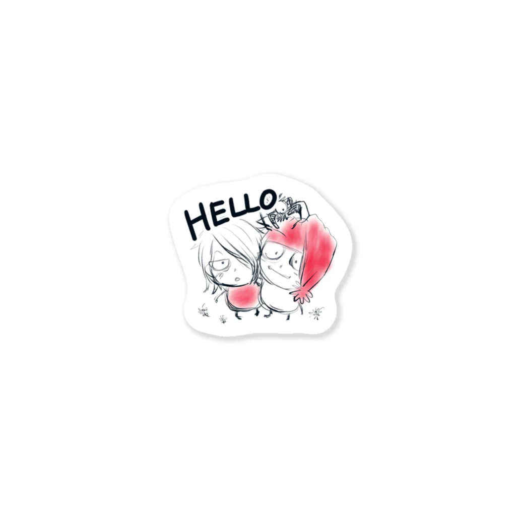 ★💀kick🧟‍♂️★のkick＆kossy Hello Sticker