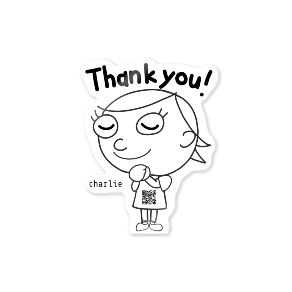 charlolのthankyou. qr Sticker