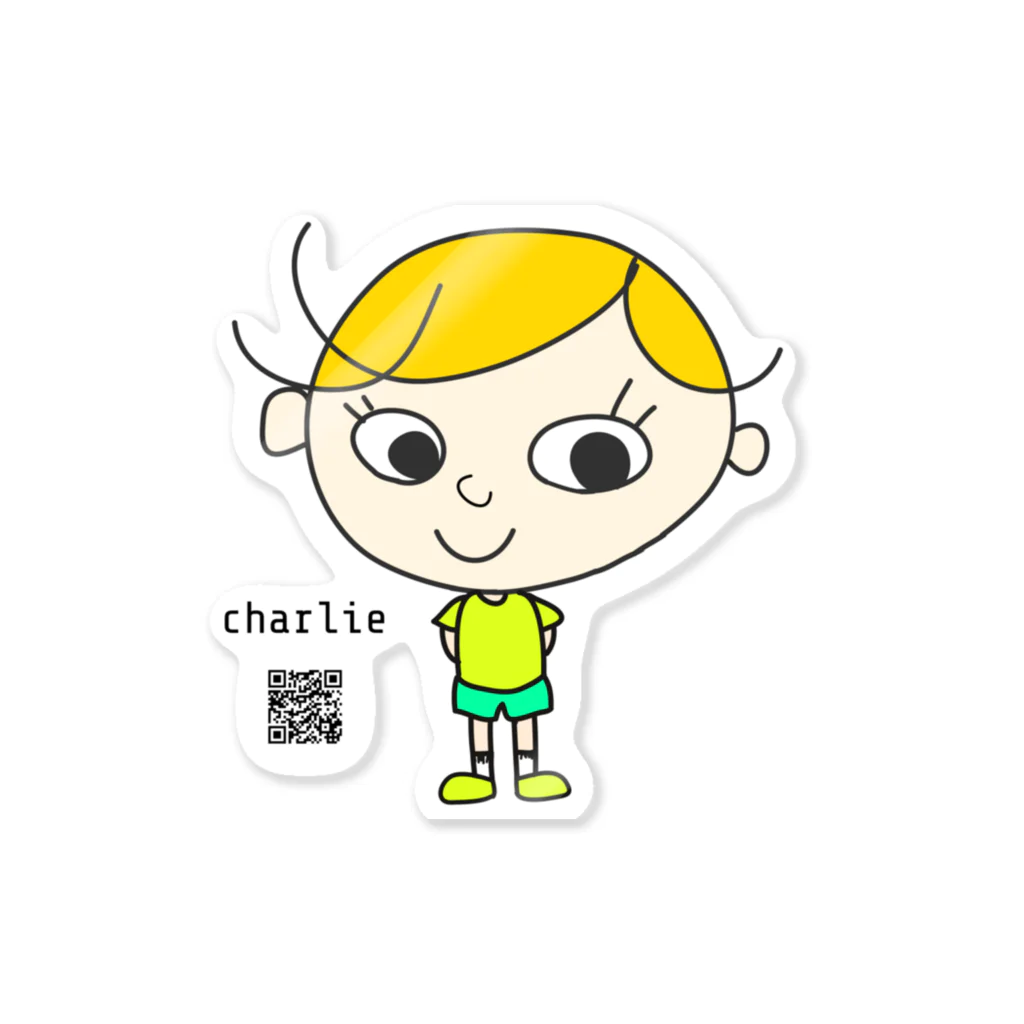 charlolのboy charlie QR  ステッカー