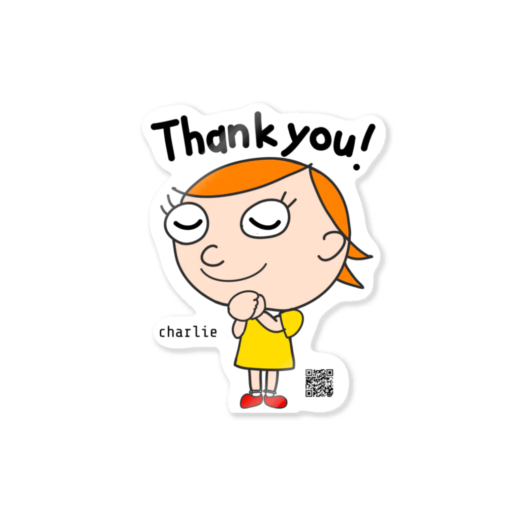 charlolのthankyou charlie  カラーver. ステッカー