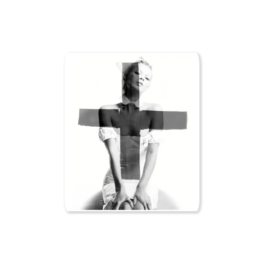 JIN “giving away something good ”のBlack Cross Sticker