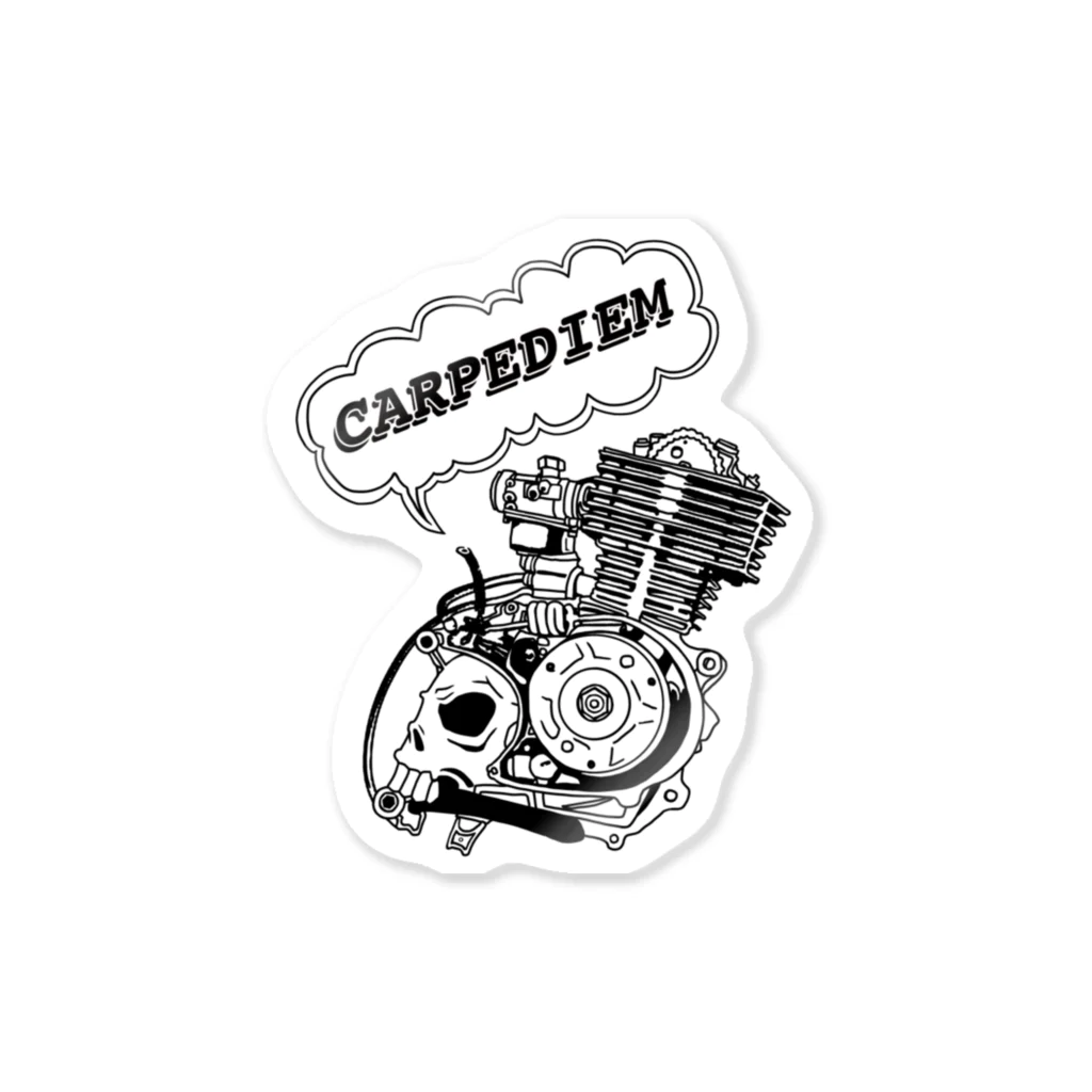 CARPE DIEMのドクロエンジン Sticker