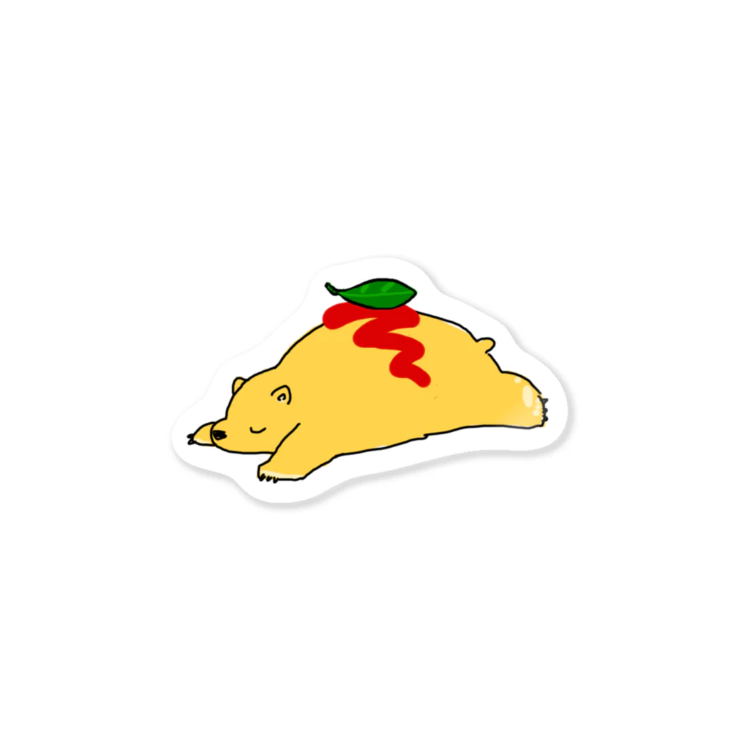 はさみやのおむくま Sticker