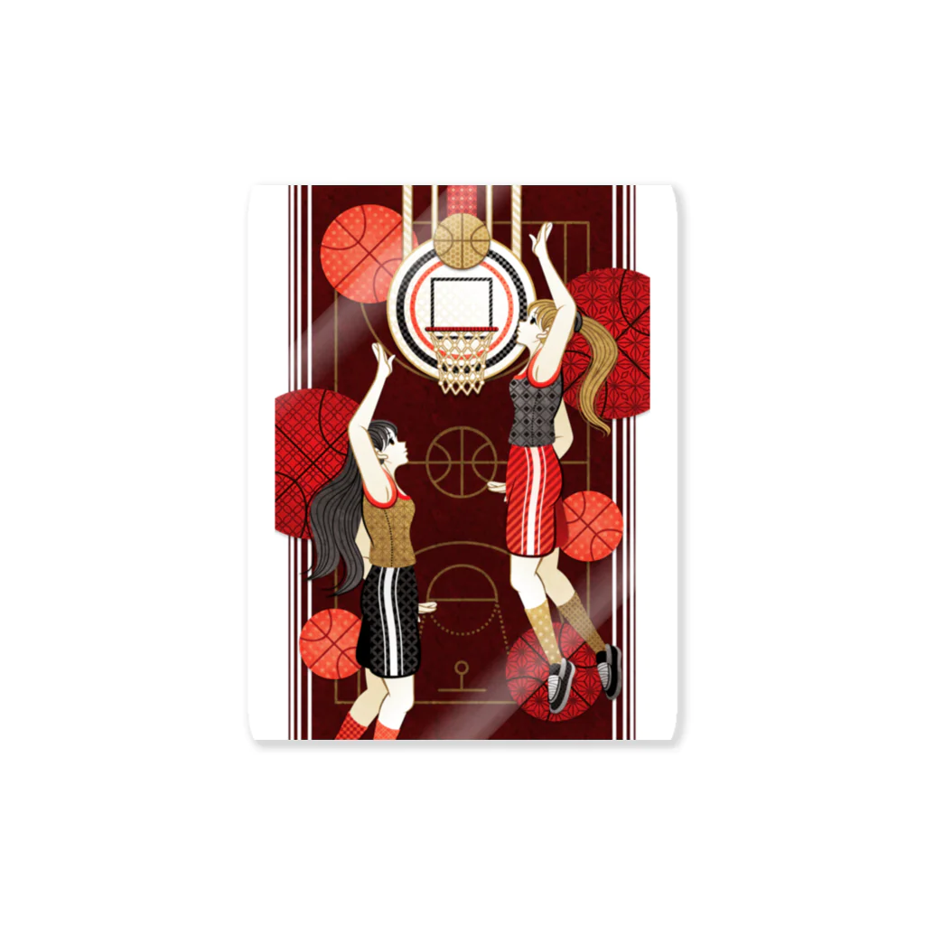 ねことりむし★CAT BIRD INSECTのBasketball girls（remake） Sticker