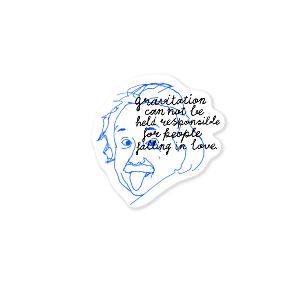 sakodaのアインシュタイン ブルー Sticker