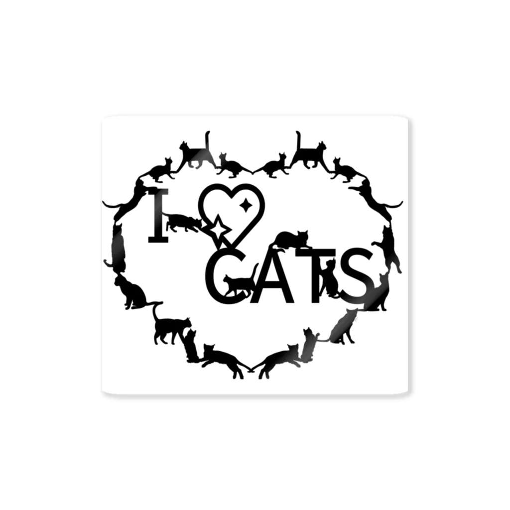 乃舞のI ♡ CATS ステッカー