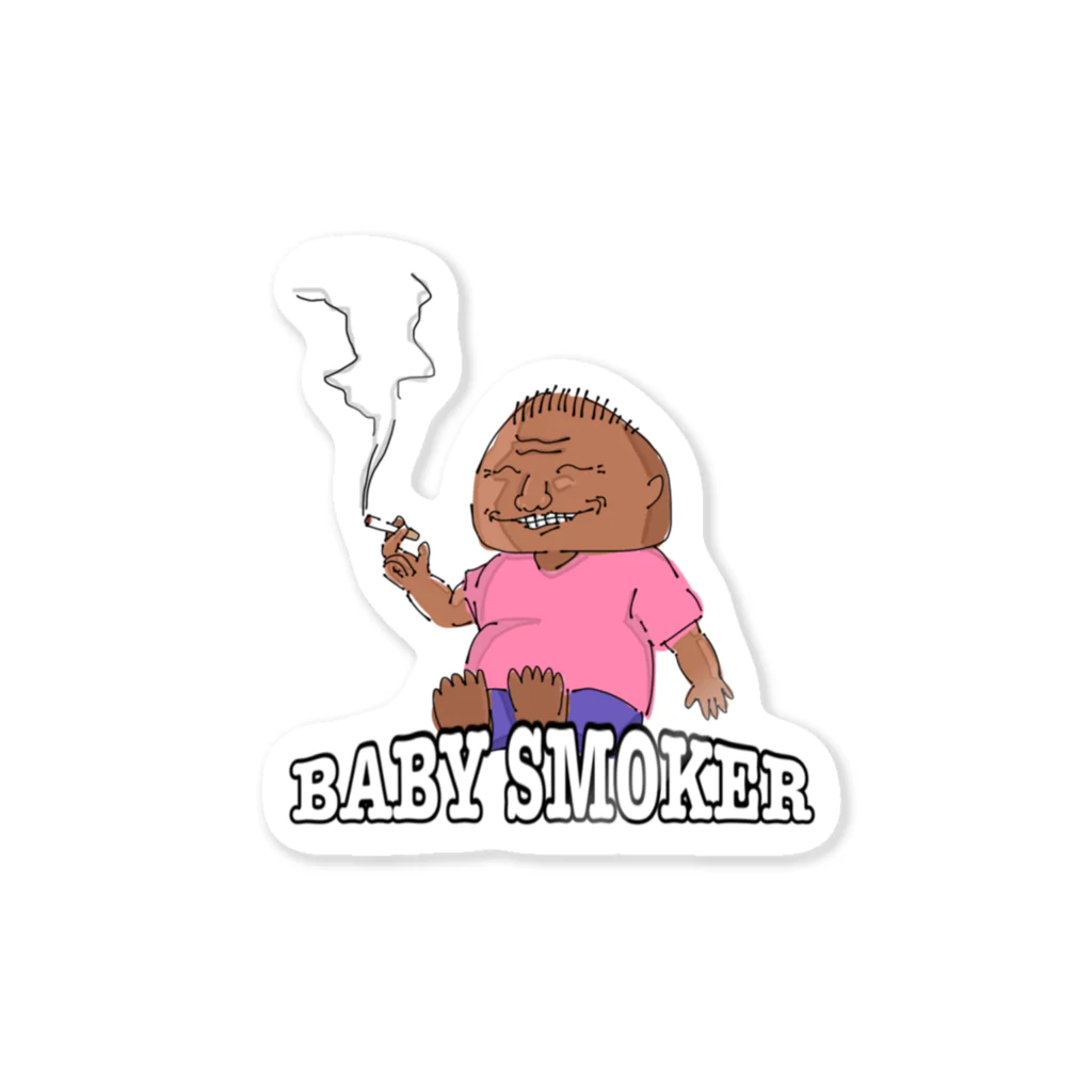 ちきーたショップのBABY SMOKER ステッカー