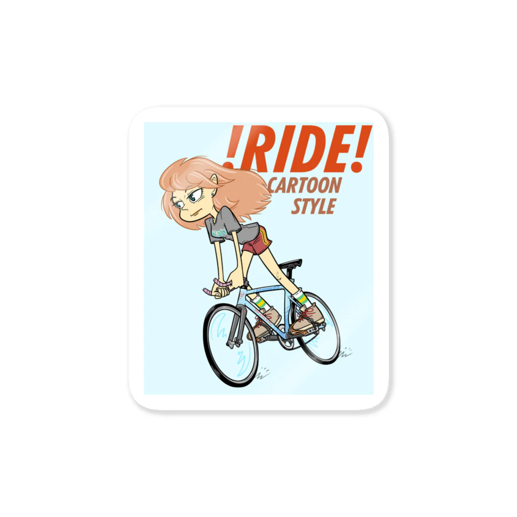 nidan-illustrationの!RIDE! (CARTOON STYLE) ステッカー