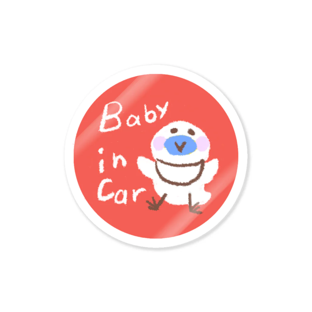 イラストレーター スズキトシエのBaby in Car　ステッカー Sticker