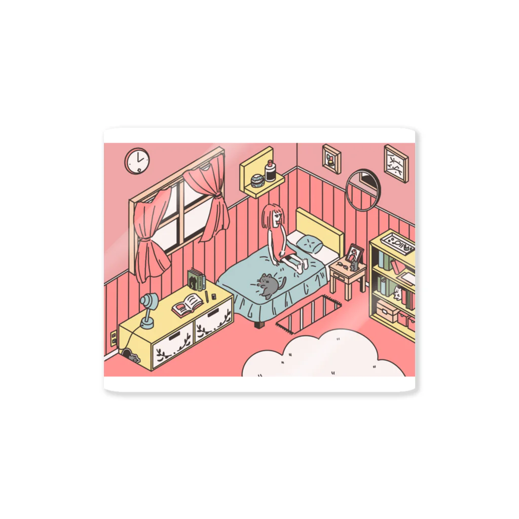 しょうゆ工場のうだるげな部屋 Sticker