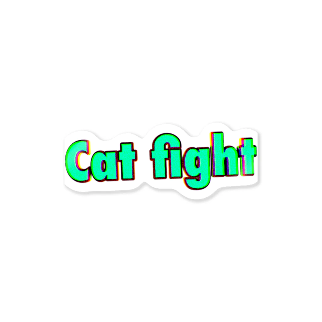 momos-artのcat fight Sticker