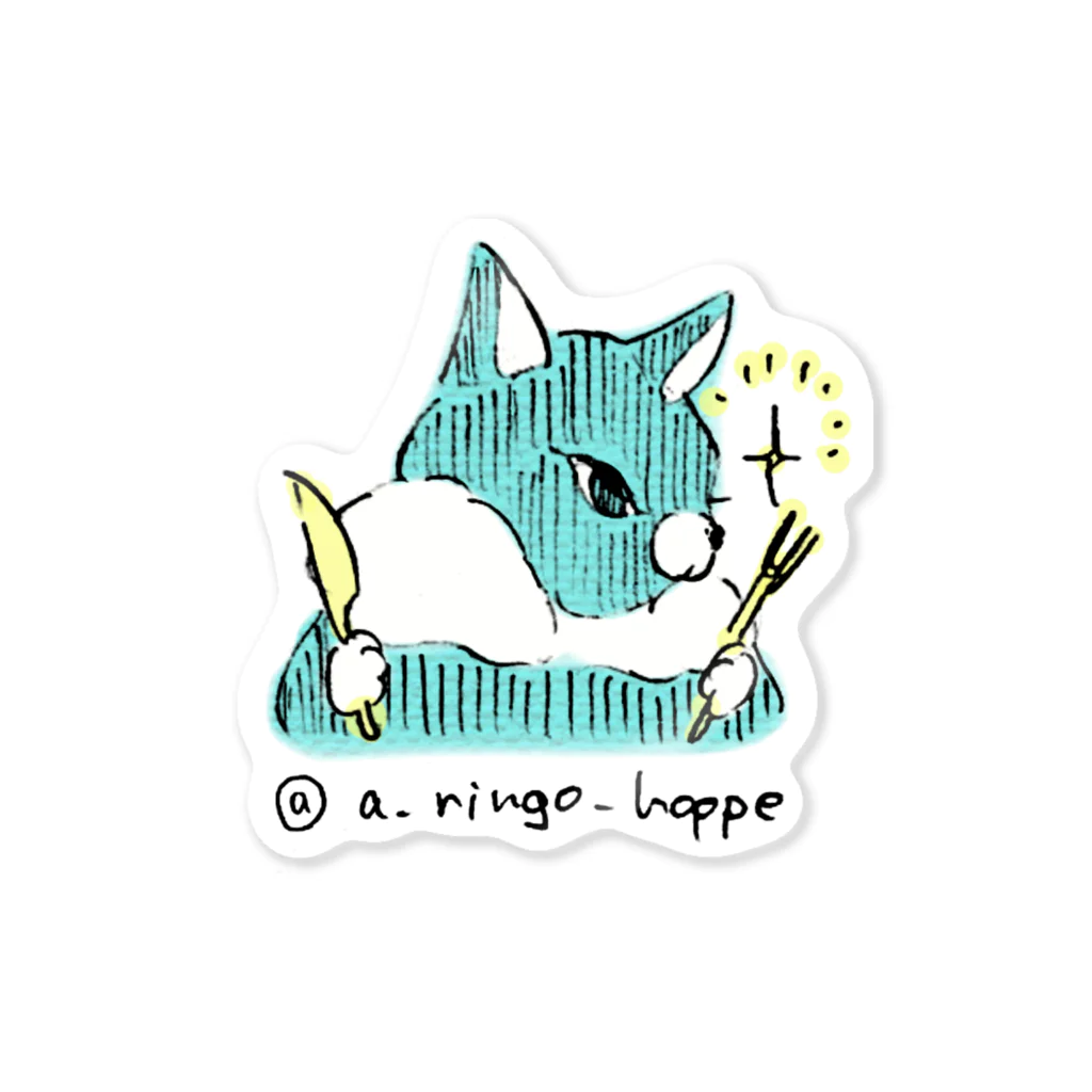 〒 表参道 路地裏 49010のSOLD OUT🎀たべはるん猫 Sticker