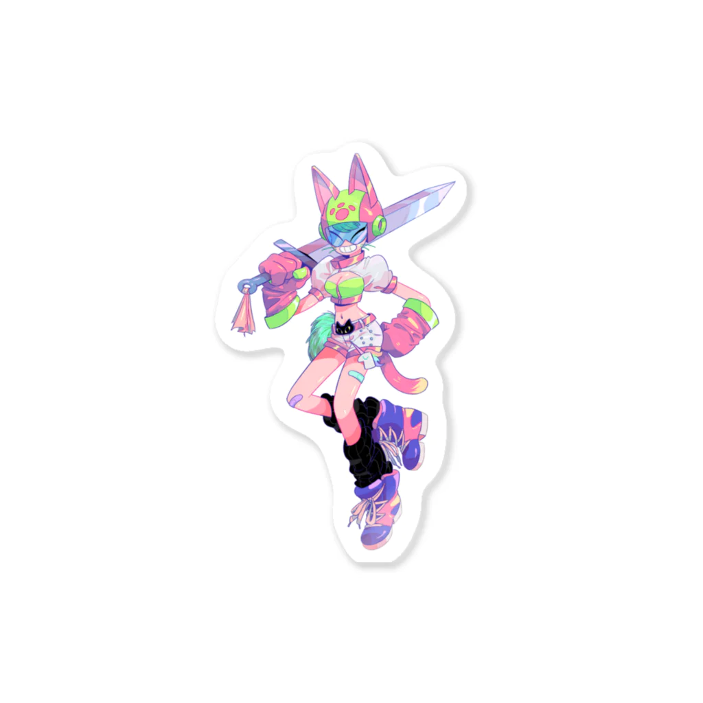 GETEMONOのネコライダーちゃん Sticker