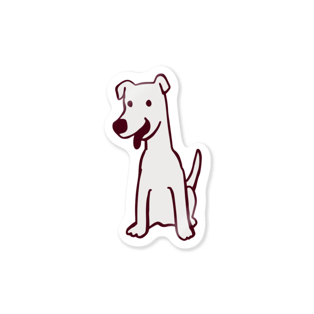 yuk-evuqの白い犬 Sticker