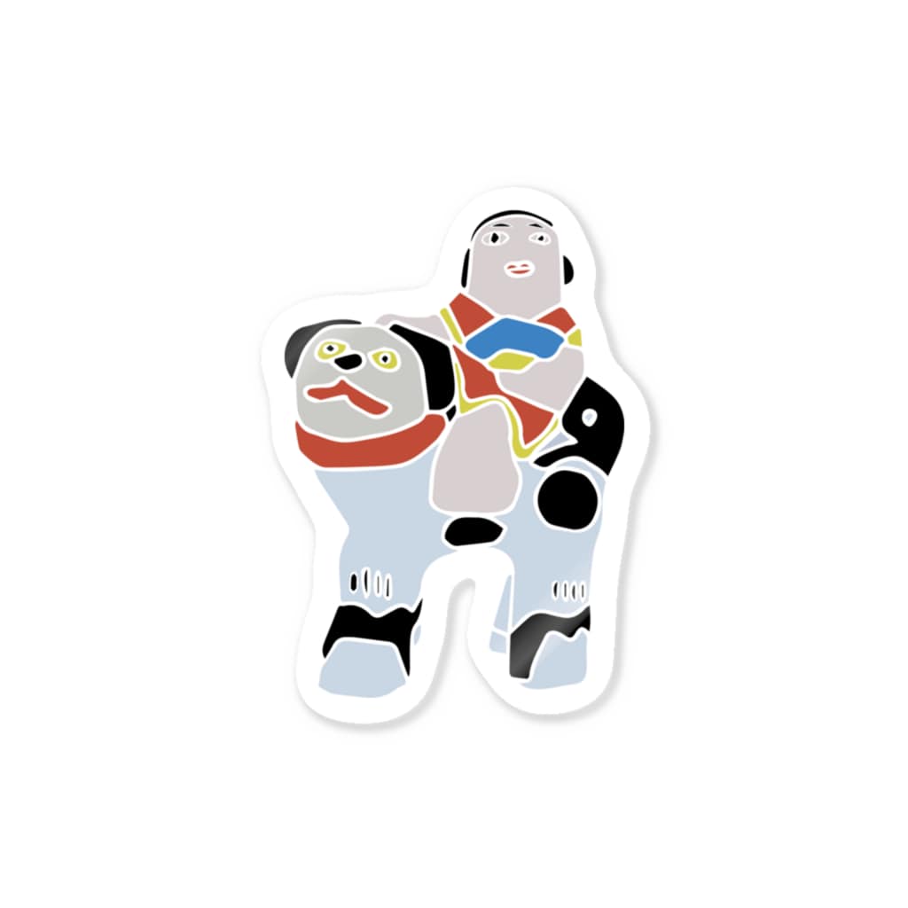 MOBの帖佐人形　狆乗り童子 Sticker